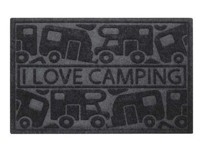 Billede af Dørmåtte / 40 x 60cm. / "I Love Camping"
