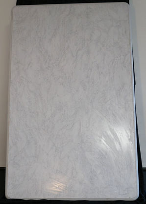 Billede af Bordplade - Marmorfarvet 71 x 114 cm. (Brugt)